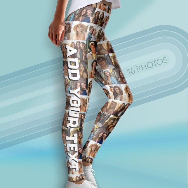 Skapa din egen fotokollage - 16 foton leggings (Custom Leggings with Photos)