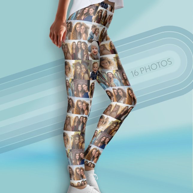 Skapa din egen fotokollage - 16 foton leggings (Custom Leggings with 16 photos)