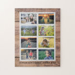 Skapa din egen fotokollage för rustiska träfamilje pussel<br><div class="desc">Gör ditt eget vackraste familjefotosamlingspussel. Familj namn,  anpassningsbarnas fotosamlingspussel...  Du kan anpassa den och lägga till de vackraste bilderna. Underbar roligt!</div>