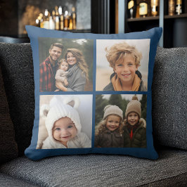 Skapa din egen fotokollage - Marin 4 bilder Kudde