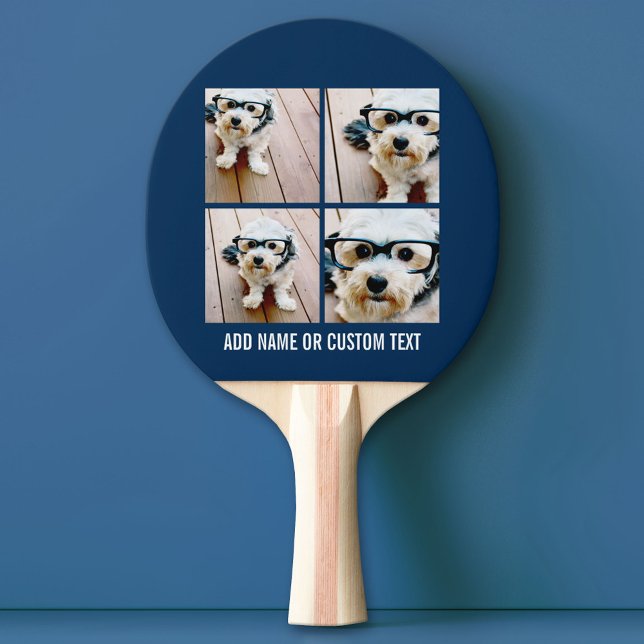 Skapa din egen fotokollage marin 4 Bilder Pingisracket (Custom Pink Pong Paddle)