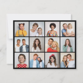 Skapa din egen fotokollage med 12 bilder anteckningskort