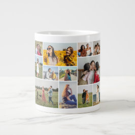 Skapa din egen fotokollage med 12 bilder jumbo mugg