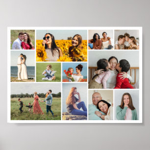 Skapa din egen fotokollage med 12 bilder poster