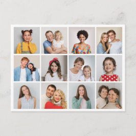 Skapa din egen fotokollage med 12 bilder vykort