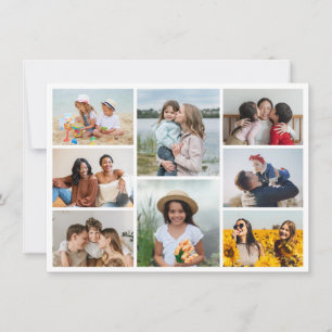Skapa din egen fotokollage med 8 bilder anteckningskort