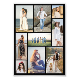 Skapa din egen fotokollage med 9 bilder i storform fototryck