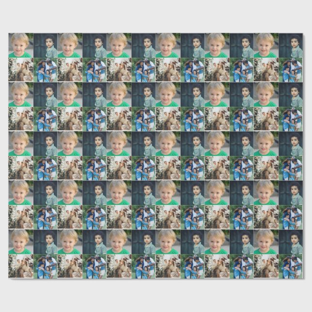 Skapa din egen fotokollage presentpapper (Platt)