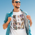 Skapa din egen fotokollage t shirt<br><div class="desc">Personligens t-shirt med 11 kvadratmeter bilder för att du ska kunna byta till en egen,  och en enkel redigerbar textmall. Fototips: Skörd i dina foton till fyrkanter innan du laddar upp dem,  så att subjekt finns i mitten för bästa resultat.</div>