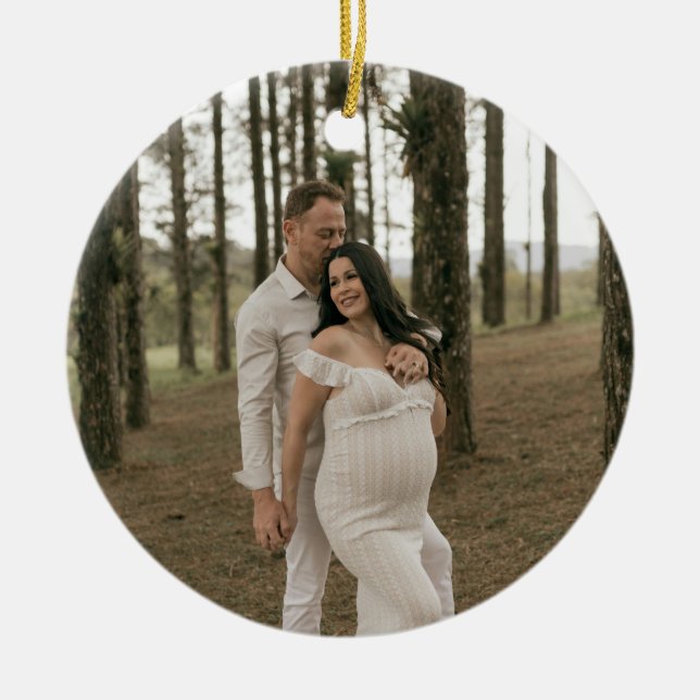 Skapa din egen fotokryssning DIY Julgransprydnad Keramik (Framsidan)