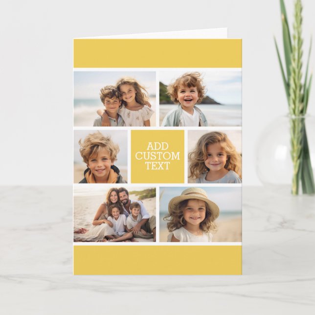 Skapa din egen fotosamling - 6 bilder - Monogram Anteckningskort (Framsida)