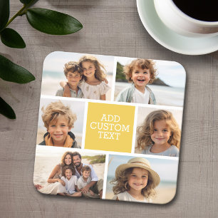 Skapa din egen fotosamling - 6 bilder - Monogram Underlägg Papper Kvadrat