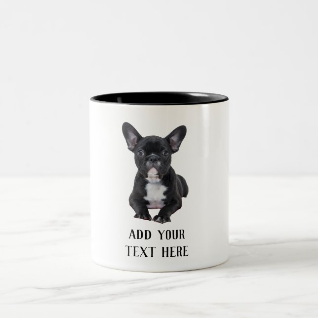 Skapa din egen Fransk Bulldog Två-Tonad Mugg (Center)