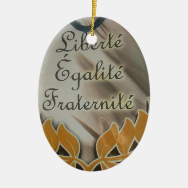 Skapa din egen friska jämlikhet, broderskap julgransprydnad keramik (Framsidan)
