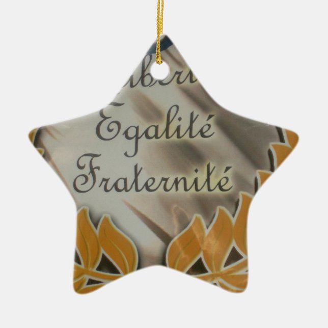 Skapa din egen friska jämlikhet, broderskap julgransprydnad keramik (Framsidan)