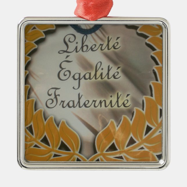 Skapa din egen friska jämlikhet, broderskap julgransprydnad metall (Framsidan)