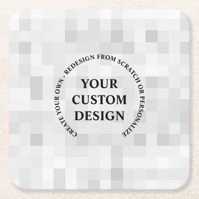 Skapa din egen fullständiga Anpassningsbar Underlägg Papper Kvadrat (Framsidan)