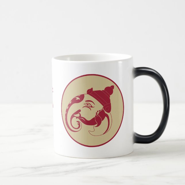 Skapa din egen ganesh-profil Red & Guld Magisk Mugg (Höger)