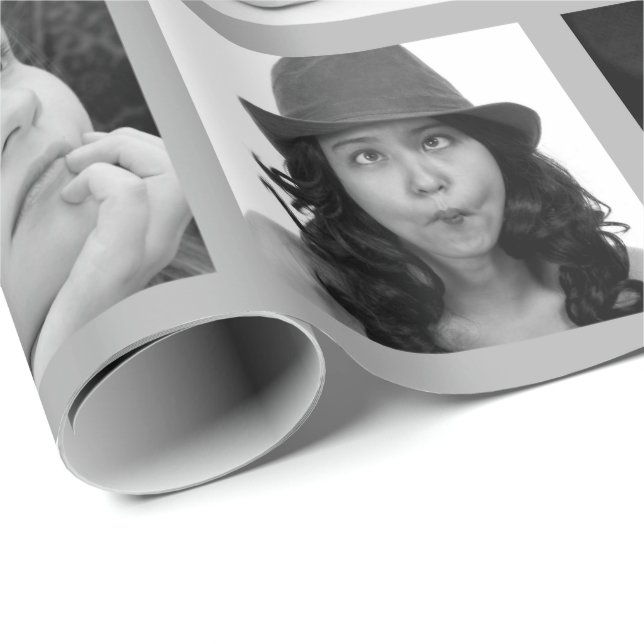 Skapa-Din-Egen gåvasjal för Collage 10-Photo Presentpapper (Rullad Hörn)