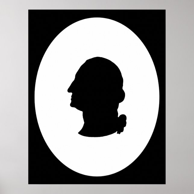 Skapa din egen George Washington Silhouette Poster (Framsidan)