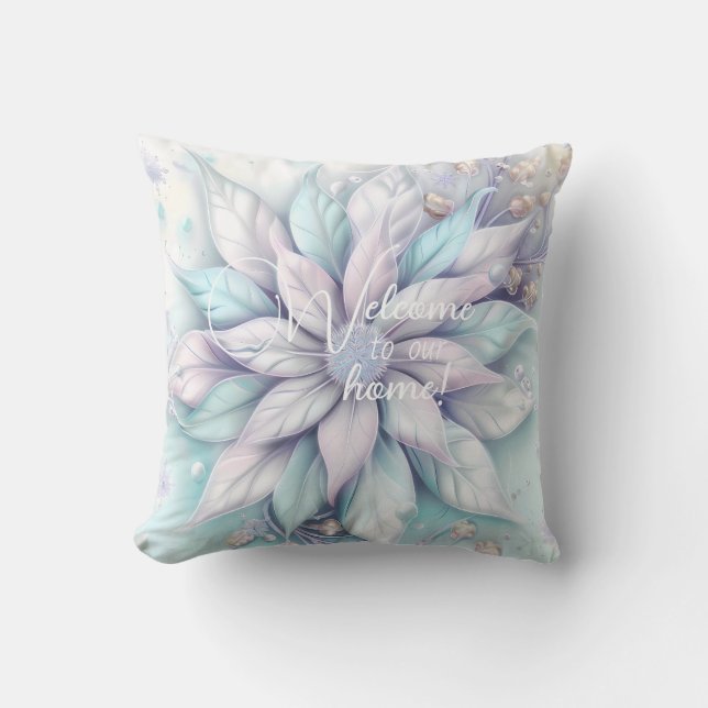 Skapa din egen Giant Pastel Poinsettia Kudde (Framsida)