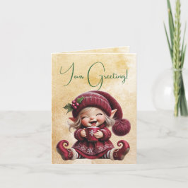 Skapa din egen gigernerande jultomte helgkort