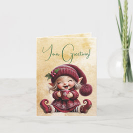 Skapa din egen gigernerande jultomte helgkort