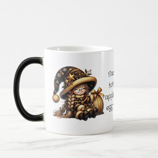 Skapa Din Egen Glad Magisk Jul Tomte Mugg (Vänster)