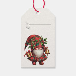 Skapa Din Egen Glädjefull Julplädsgnome Presentetikett