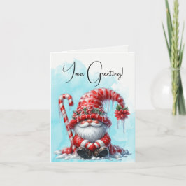 Skapa Din Egen Glädjefull Pepparmynta Jul Tomte Helgkort