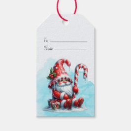 Skapa Din Egen Glädjefull Pepparmynts Jul Tomte Presentetikett