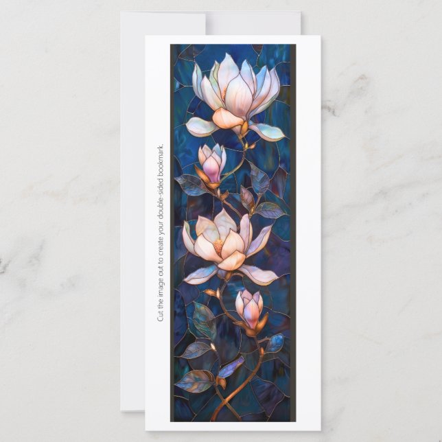 Skapa din egen glas-magnolia bokmärke kort (Framsida)
