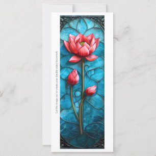 Skapa din egen glasmålning Rosa Lotus Bokmärke