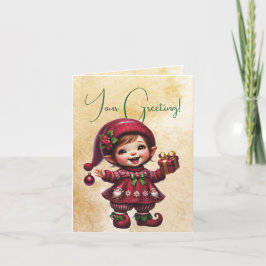 Skapa din egen Glatta jultomte Helgkort