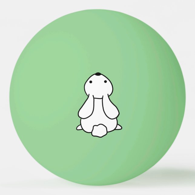 Skapa din egen glöd i Mörk grönt kanin Pingisboll (Framsidan)
