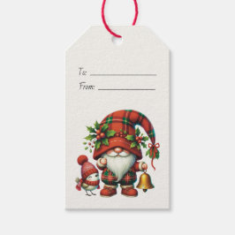 Skapa Din Egen God Jul Rutat Tomte Presentetikett