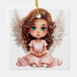 Skapa din egen goda Rosa Julgel Julgransprydnad Keramik