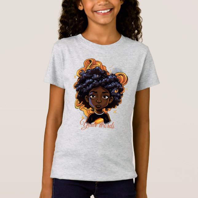 Skapa din egen Golden Black Girl T Shirt (Framsida)