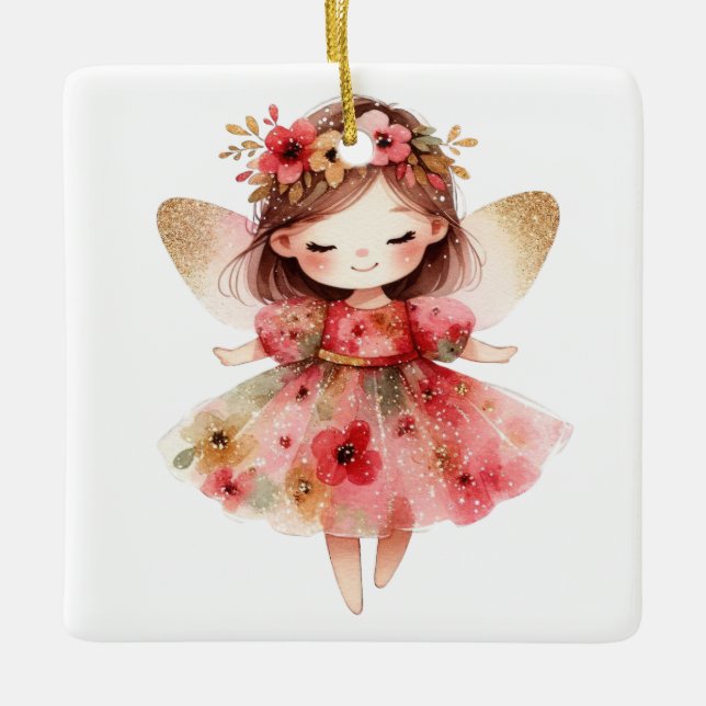 Skapa din egen Golden Poppies-julängel Julgransprydnad Keramik (Framsida)