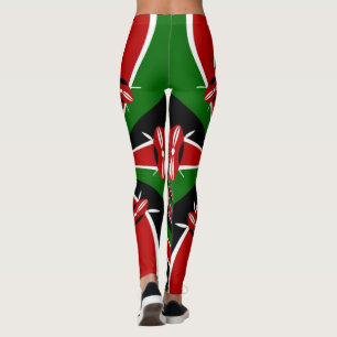 Skapa din egen Gör det till Kenyas Flagga Clothing Leggings