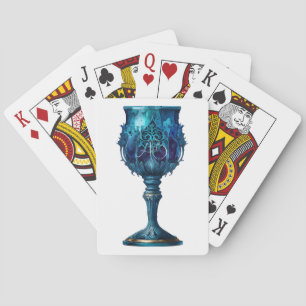 Skapa din egen Gothic Blue Stone Chalice Casinokort