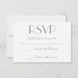 Skapa din egen grå och vit RSVP OSA Kort