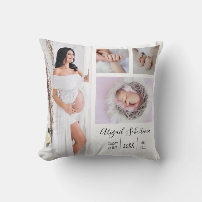 Skapa din egen Gravid och Baby Photo Keepsak Kudde (Framsida)