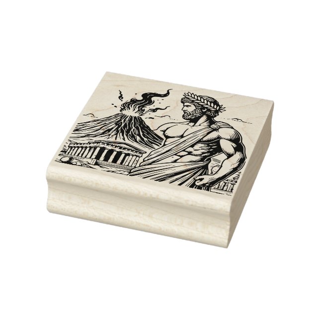 Skapa din egen grekiska Hephaestus Parthenon vulka Stämpel (Stämpel)
