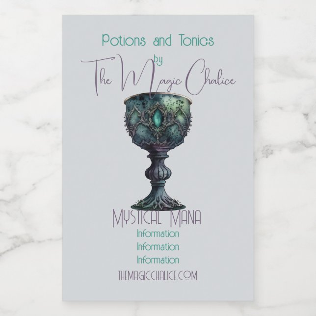 Skapa din egen Grönt Chalice Mat Etikett (Singel etikett)