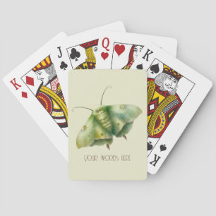 Skapa din egen Grönt Fantasy Moth Casinokort