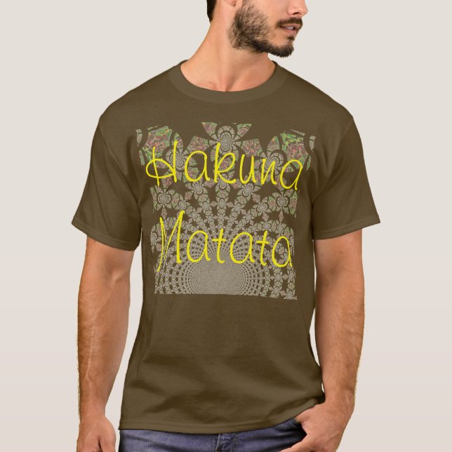 Skapa din egen grundläggande skrotmall Hakuna Mata T-shirt (Framsida)