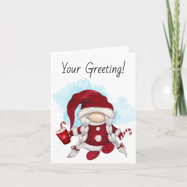 Skapa din egen gryt julkakaograv helgkort (Framsida)