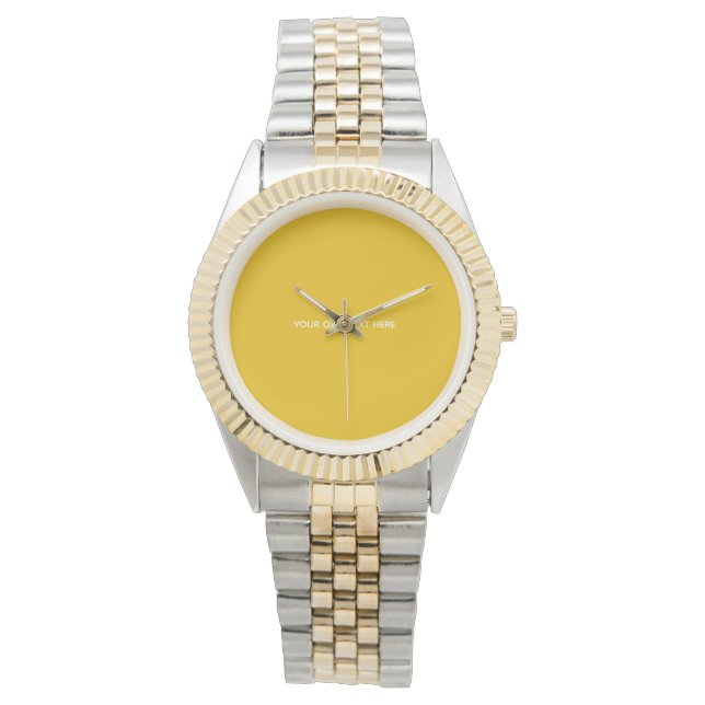 Skapa din egen gula anpassade design armbandsur (Framsida)