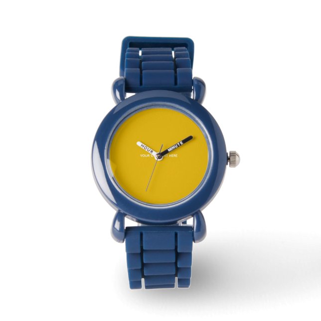 Skapa din egen gula anpassade design armbandsur (Framsida)